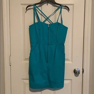 Turquoise mini dress